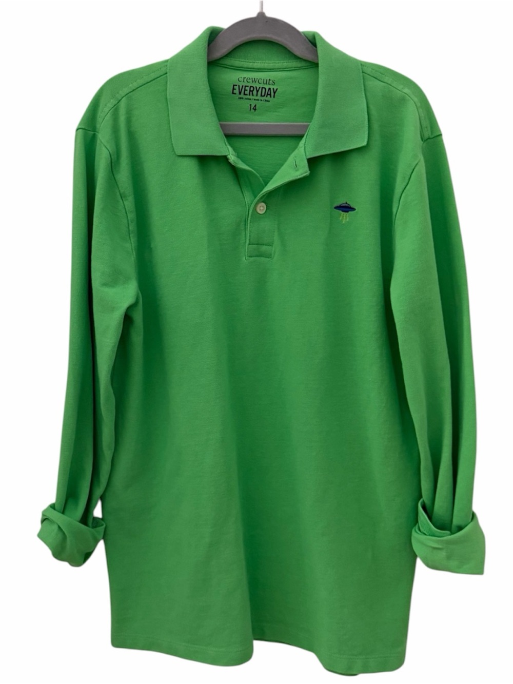 Crewcuts Green Long Sleeve Polo Shirt